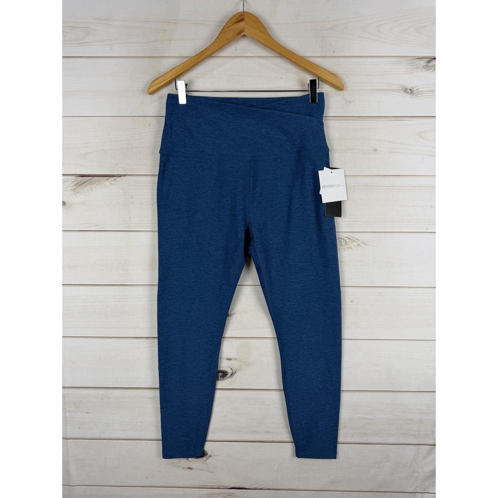Beyond Yoga Pants Womens XL Blue High Rise Ankle Yoga Leggings Made USA